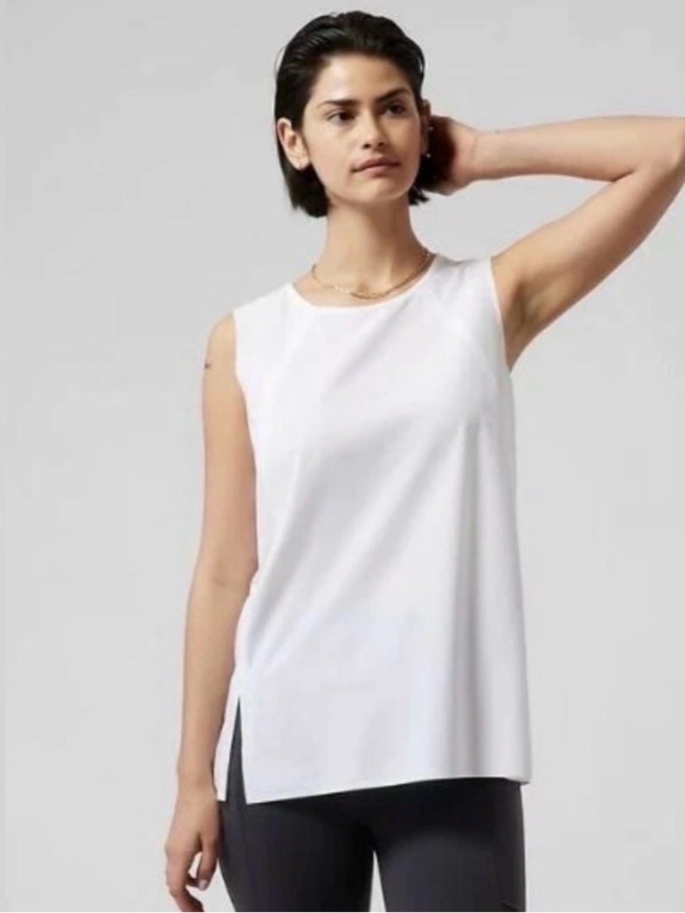 ATHLETA Zephyr White Tank Top